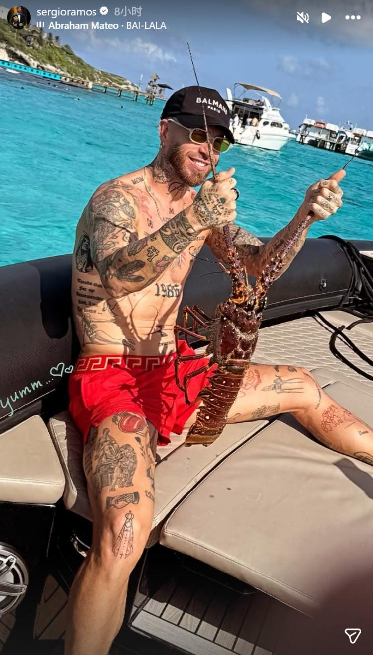 五大联赛-劳逸结合，39岁拉莫斯社媒晒假期休闲照片，上轮刚破门助球队取胜